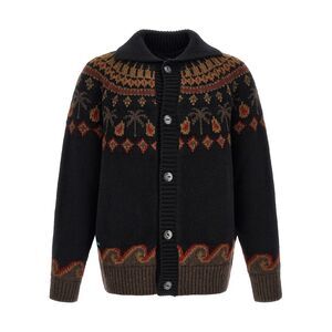 Alanui Black Wool Men's Cardigan